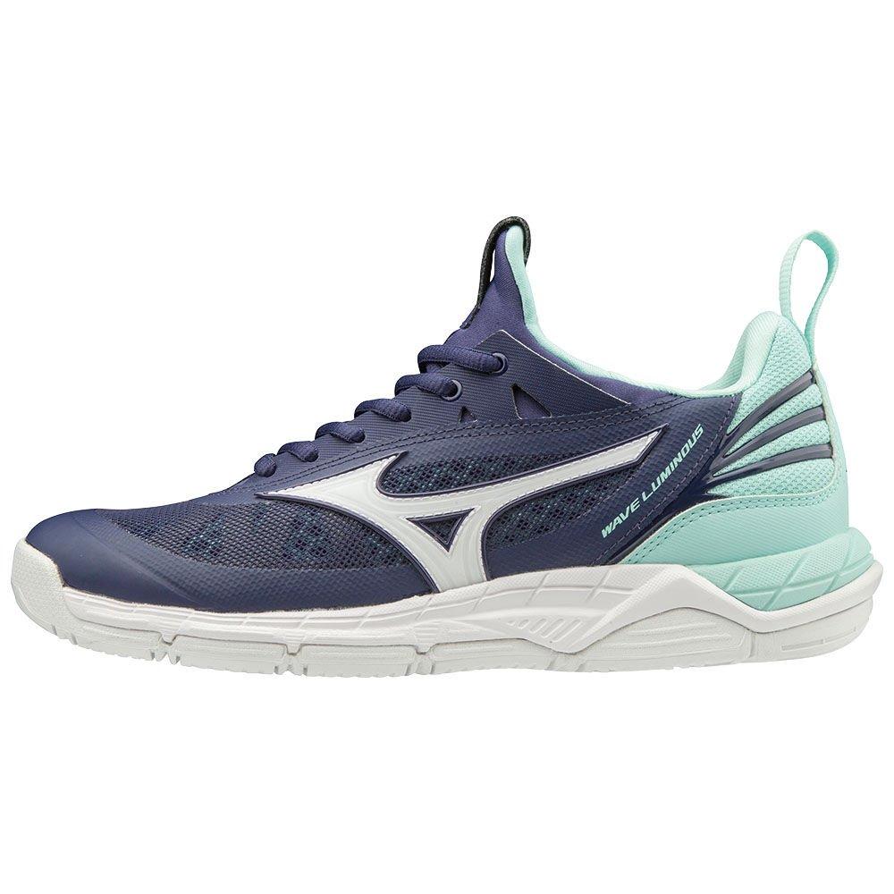 Mizuno Men's Volleyball Shoes WAVE LUMINOUS White/Blue - CEXSFMK-93